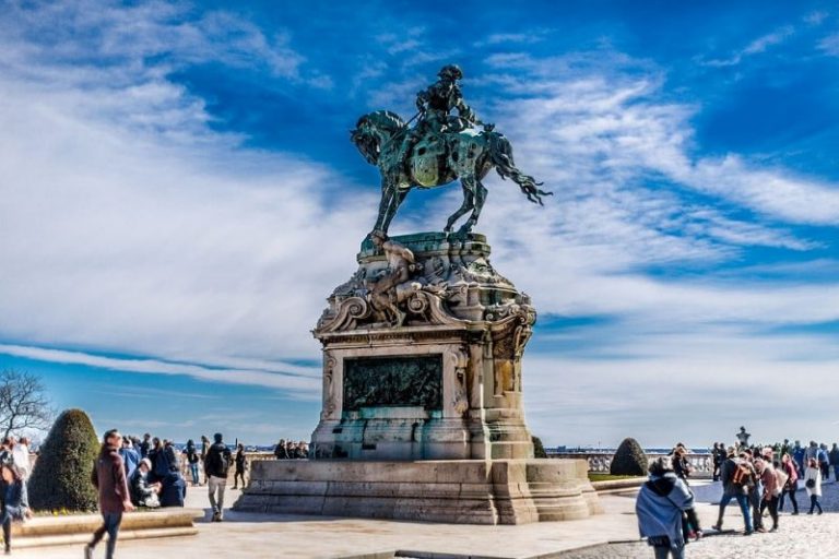 Castle Statue, Blue Horse Rider