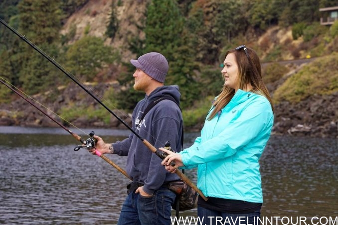 couple at lake