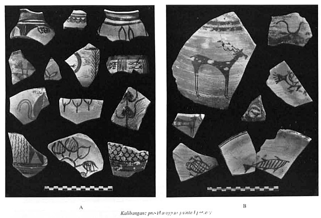 Kalibangan pre Harappan painted pottery