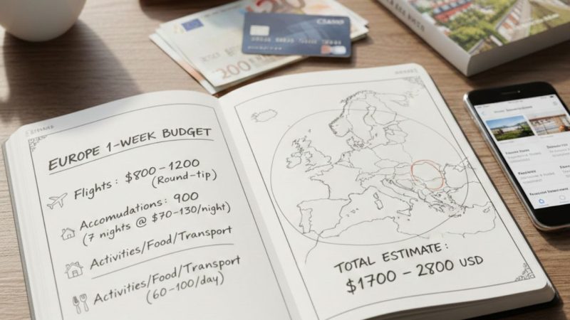 realistic budget Flights accommodations activities