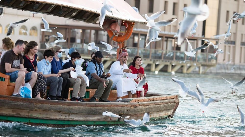 Ride an abra family‑friendly things to do in Dubai