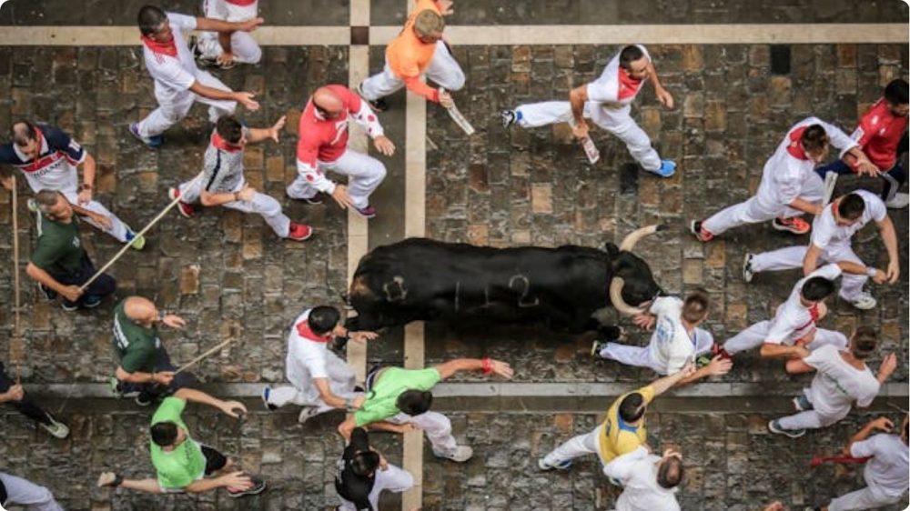 Spain Running of the Bulls festival