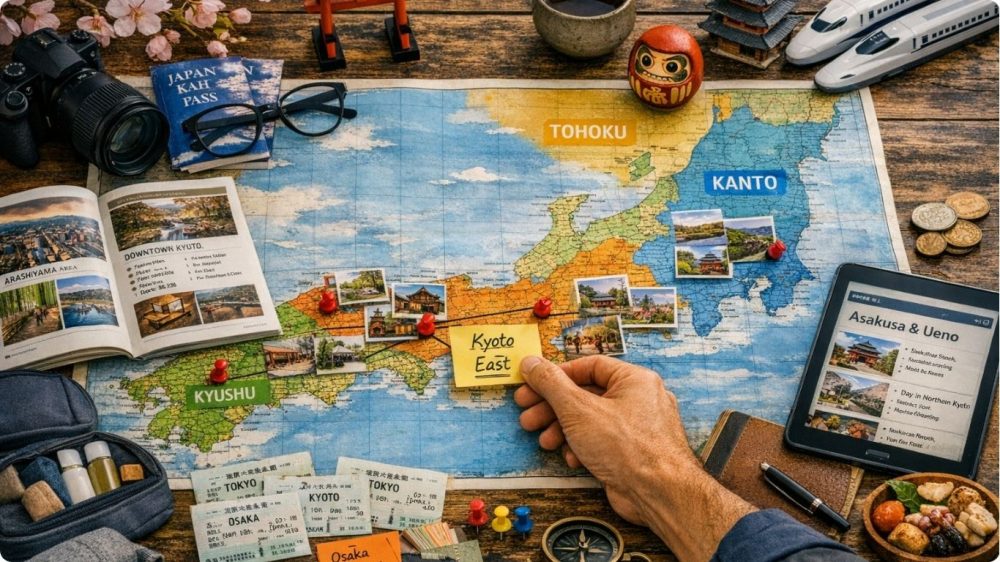 how to build a Japan itinerary sights by area