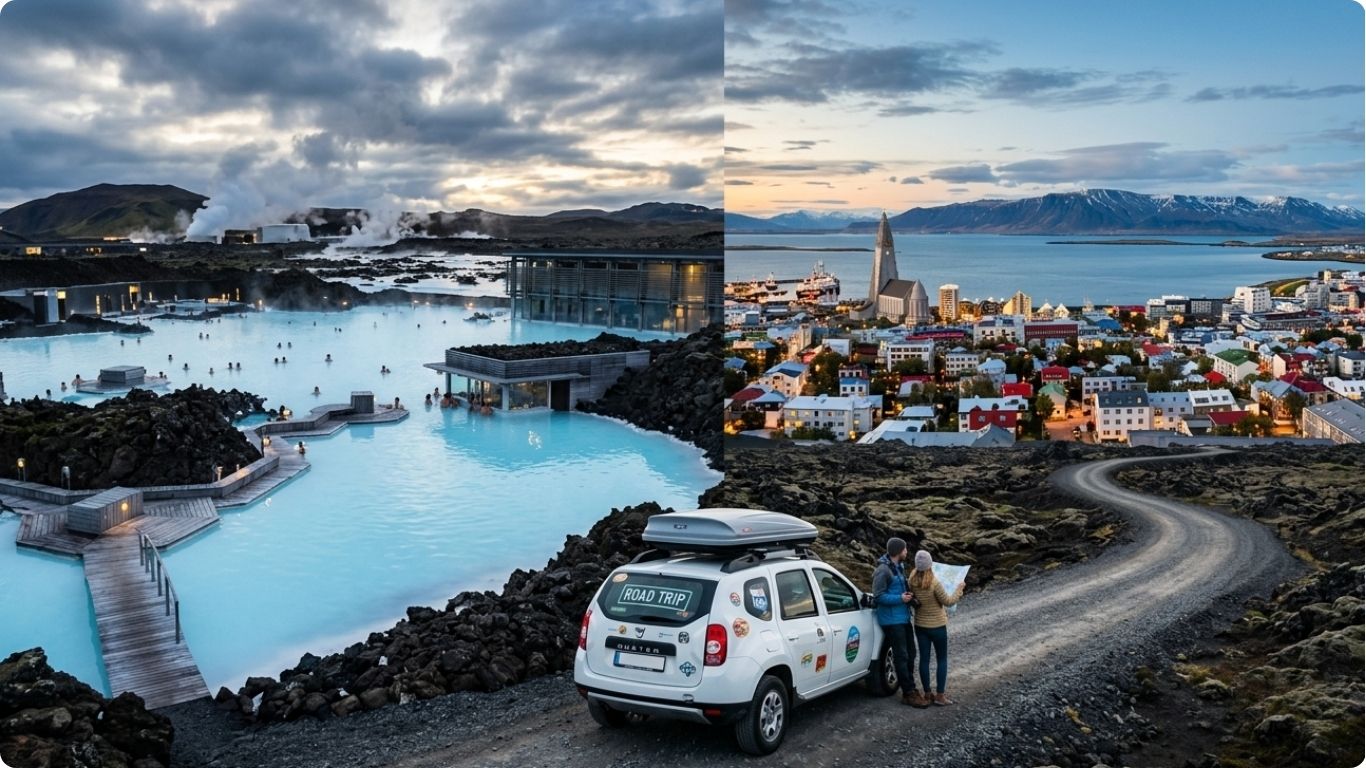 Blue Lagoon or Reykjavik Iceland Road Trip Itinerary